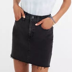 NWT Madewell Black Denim Mini Skirt
